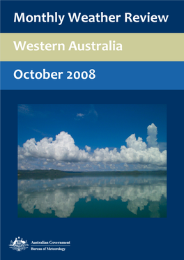 Western Australia October 2008 Monthly Weather Review Western Australia October 2008