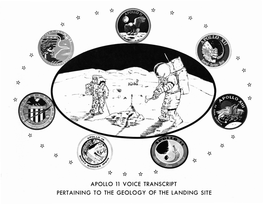 APOLLO 11 VOICE TRANSCRIPT Pertaining to the Geology of the Landing Site