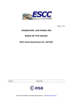 Transistors, Low Power, Npnbased on Type 2N2222a