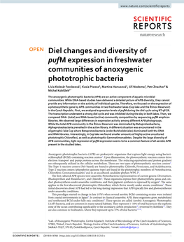 Diel Changes and Diversity of Pufm Expression in Freshwater