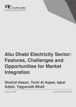 Abu Dhabi Electricity Sector: Features, Challenges and Opportunities for Market Integration