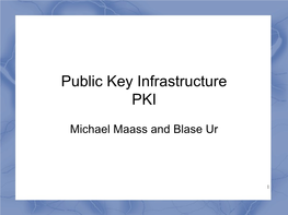 Public Key Infrastructure PKI