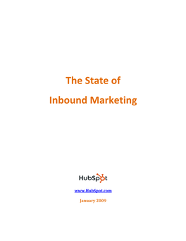 The State of Inbound Marketing