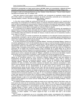 Lunes 3 De Julio De 2006 DIARIO OFICIAL SENTENCIA Pronunciada