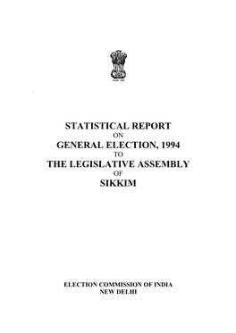 Statistical Report General Election, 1994