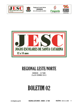 REGIONAL LESTE/NORTE R O D E I O - 3 5 ª S D R 25A29 /JUNHO/2013