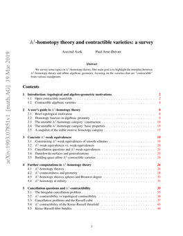 A1-Homotopy Theory and Contractible Varieties: a Survey