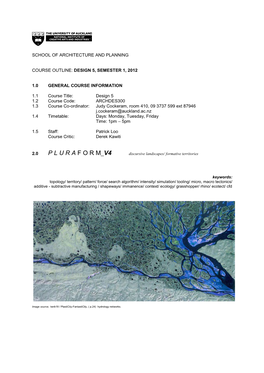 2.0 P L U R a F O R M V4 Discursive Landscapes/ Formative Territories