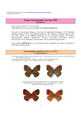 429 Genus Cassionympha Van