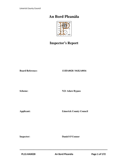 Inspectors Report (HA0/RHA0028.Pdf, PDF