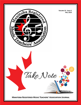Manitoba Registered Music Teachers' Association Journal