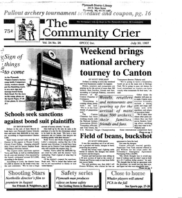 THE COMMUNITY CRIER: July 30,1997 Welcome to Wayne County Food Workers and Supporters Picket New, Non-Union Busch’S Grocery Store in Plymouth Twp