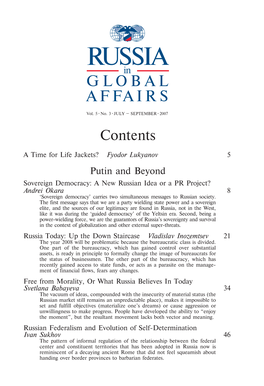 Russia in Global Affairs July