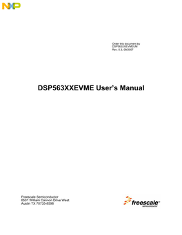 DSP563XXEVME User's Manual