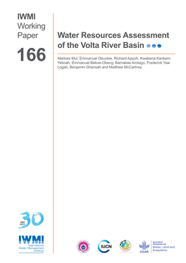 IWMI Working Paper Water Resources Assessment of the Volta River Basin