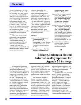 Malang, Indonesia Hosted International Symposium for Agenda 21 Strategy