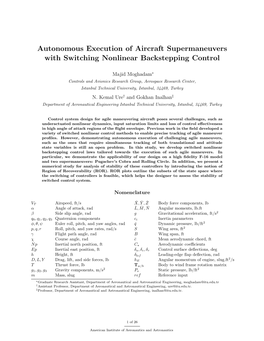 Autonomous Execution of Aircraft Supermaneuvers with Switching Nonlinear Backstepping Control