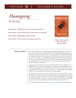 Homegoing by Yaa Gyasi