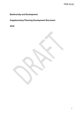 Biodiversity and Development Supplementary Planning
