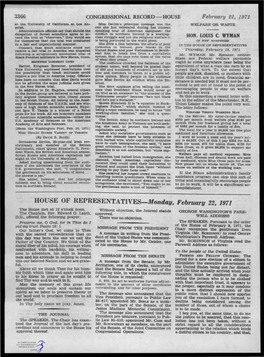 February 22, 1971 at the University of Call:Fornia at Los An­ Miss Devlin's Principal Message Was the WELFARE OR WASTE Geles