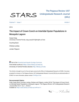 The Impact of Crown Conch on Intertidal Oyster Populations in Mosquito Lagoon