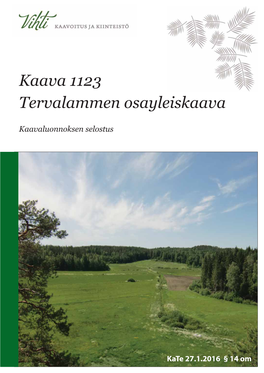 Kaava 1123 Tervalammen Osayleiskaava