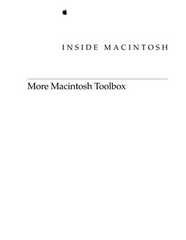 IM: More Macintosh Toolbox