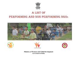 PERFORMING and a List of and NON PERFORMING NGO ERFORMING Ngos