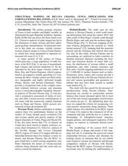 Structural Mapping of Devana Chasma, Venus: Implications for Corona/Chasma Relations