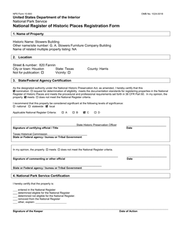 National Register of Historic Places Registration Form