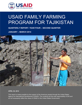 Usaid Family Farming Program for Tajikistan