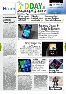 Sony Sorprende Tutti Con Xperia Z2 Samsung Galaxy S5 Il Design Fa