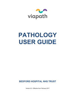 Pathology User Guide Bedford Hospital Nhs Trust