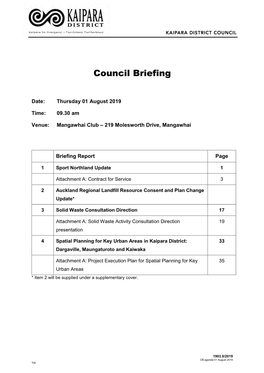 Council Briefing