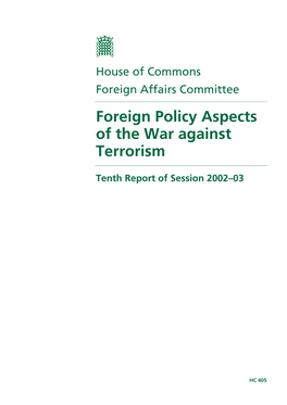 Foreign Policy Aspects of the War Against Terrorism