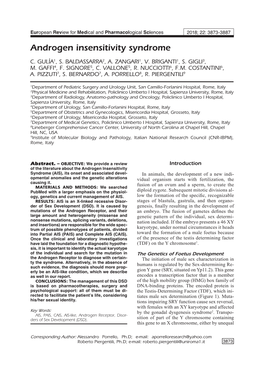 Androgen Insensitivity Syndrome