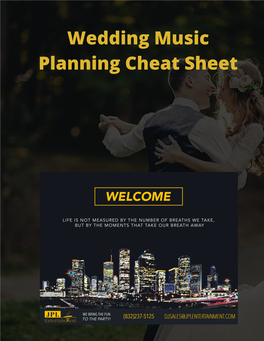 Wedding Music Cheat Sheet