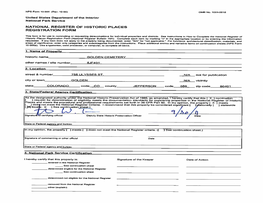 Golden Cemetery National Register Nomination, 5JF