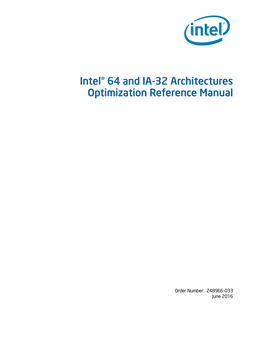Intel 64 and IA-32 Architectures Optimization Reference Manual [PDF]