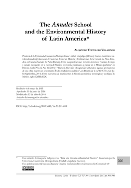 The Annales School and the Environmental History of Latin America*