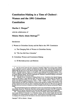 Women and the 1991 Colombian Constitution