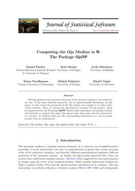 Computing the Oja Median in R: the Package Ojanp