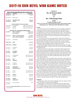 2017-18 Sun Devil Wbb Game Notes