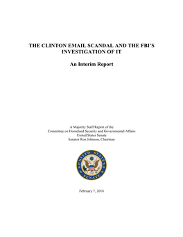 Clinton Email Scandal and the FBI Investigation of It