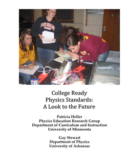 College Ready Physics Standards: a Look to the Future