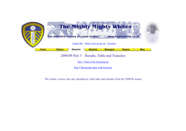 2008/09 Part 3 – Results, Table and Transfers