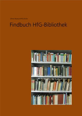 Findbuch Hfg-Bibliothek