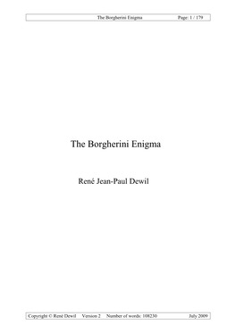 The Borgherini Enigma Page: 1 / 179