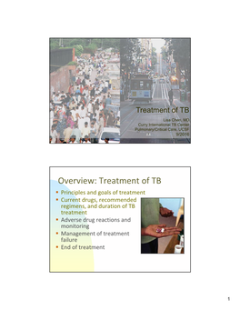 Overview: Treatment of TB