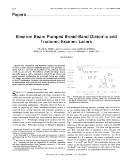 Papers Electron Beam Triatomic Excimer